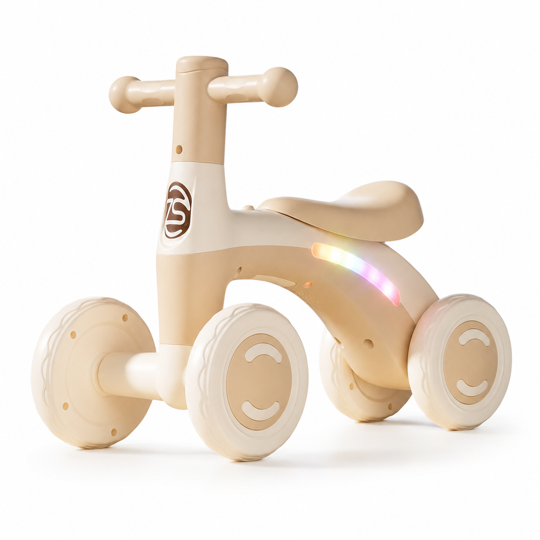 4-Wheel Toddler Balance Bike with Lights & Music