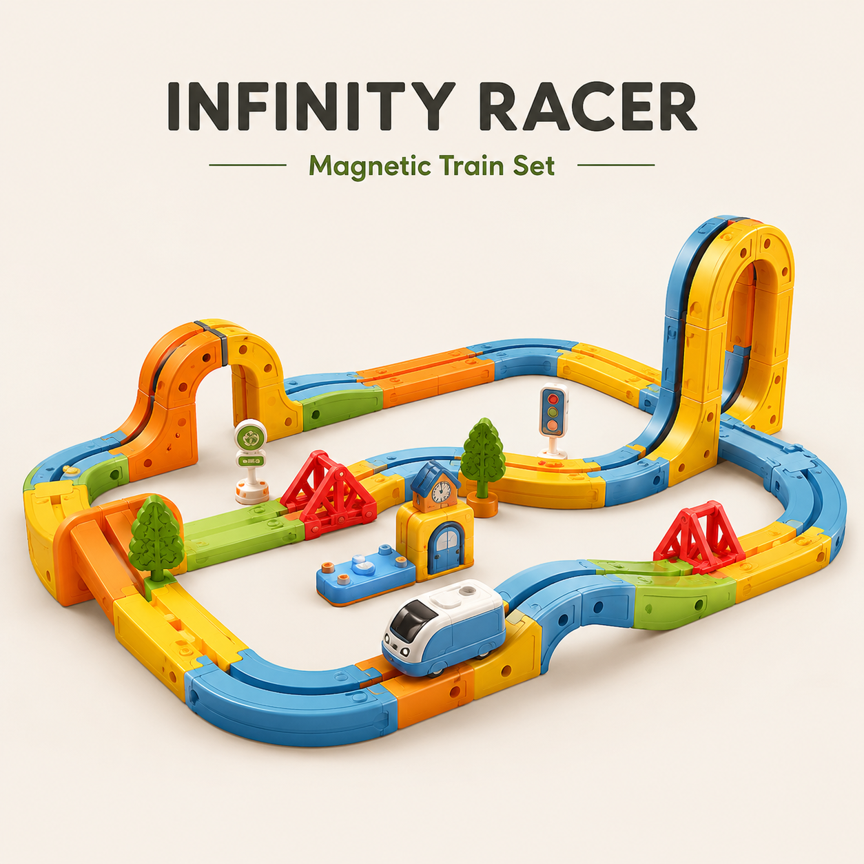 Infinity Racer magnetic train kids toy