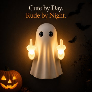 Spooky Ghost Middle Finger Wall Light