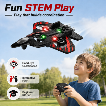 RC Fighter Jet for Kids | Rechargeable Remote Control Airplane