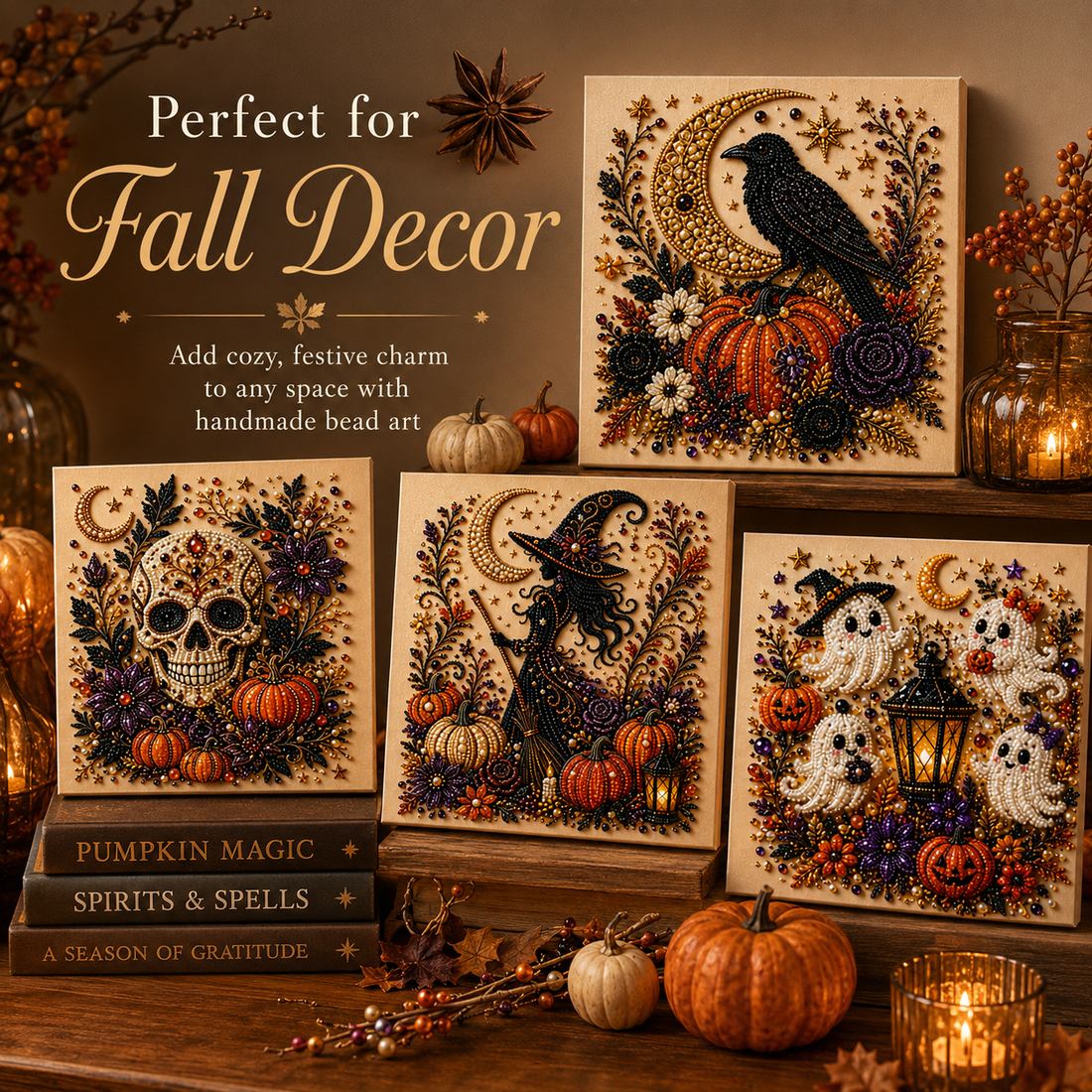 Pearl Bead Art Kit – DIY Halloween Craft